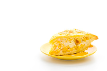 Pie corn isolated on white background