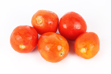 red tomato with drops