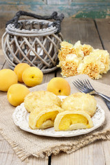 Apricot in pastry, popular austrian dish.
