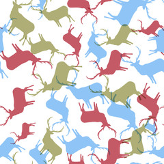 Deer seamless pattern template. + EPS10