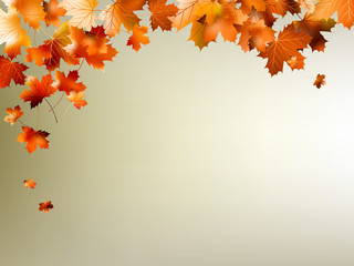 Fototapeta na wymiar Colorful autumn leaves falling. EPS 10