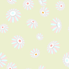 Bright seamless banner with flowers. EPS 10
