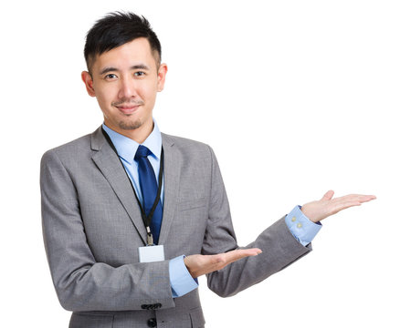 Business man presenting