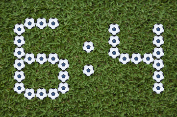7 Segment pattern football score match report.