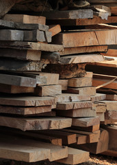 Pile of wood plank for wooden industry