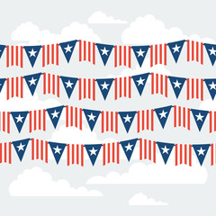 United States of America Independence Day seamless pattern.