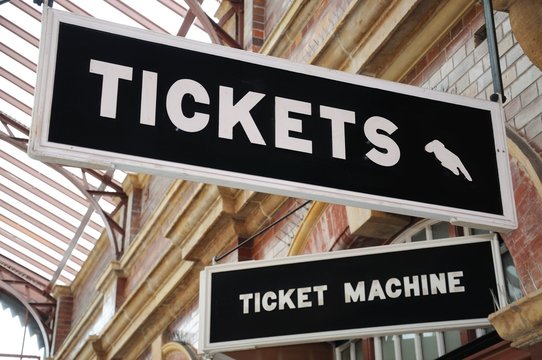 Tickets sign, Moore Street Railway Station, Birmingham.