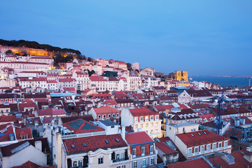 Dusk in the City of Lisbon