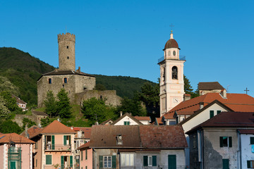 Fototapeta na wymiar Spinola Castle in Campo Ligure
