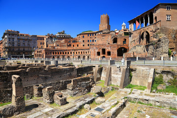 Obraz premium Forum ruins in Rome, Italy, Europe