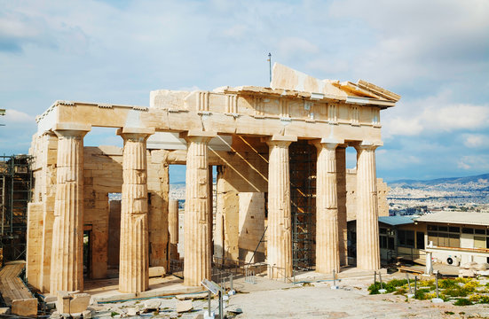 Propylaea at Acropolis in Athens, Greece