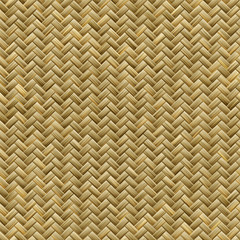 Graphic design of seamless realistic bamboo basket weave pattern
