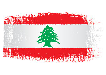 brushstroke flag Lebanon