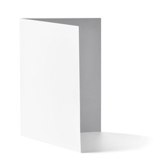 folded leaflet white blank paper template book