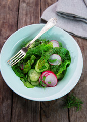 fresh spring vegetable salad