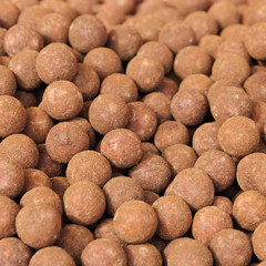 chocolate truffles candies as background