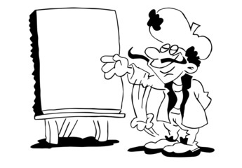 pittore bianco e nero