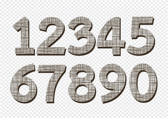 Numbers set in  illustration ,  abstract number