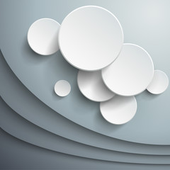 Abstract background with 3d  vector waves and circles. © Cobalt