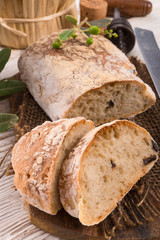 home-made olive ciabatta