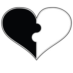 Black and white heart #1