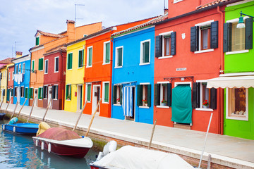 Fototapeta na wymiar Burano, beautiful island near Venice, Italy