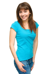 Obraz premium Portrait of a happy young woman