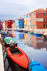 Fototapeta na wymiar Colorful town, Burano, Venice, Italy