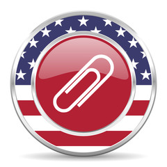 paperclip american icon, usa flag