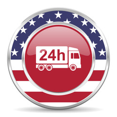 delivery american icon, usa flag