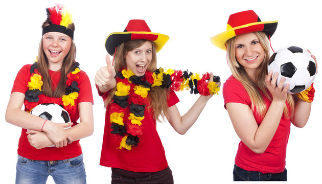 Weibliche Deutschland Fans