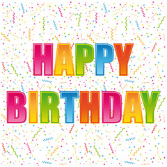 Happy birthday. Vector greetings card.