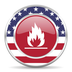 flame american icon, usa flag