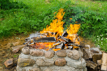 stone wall fireplaces  quiet burn firewood