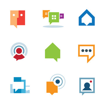 Personal social community conversation internet  chat logo icon