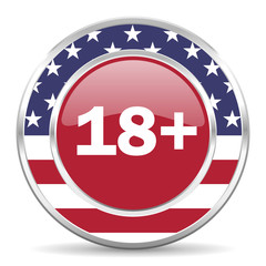 Fototapeta premium adults american icon, usa flag