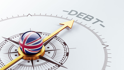 United Kingdom Debt Concept