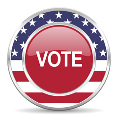 vote american icon, usa flag