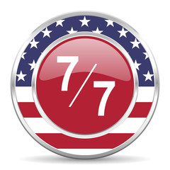 Fototapeta premium 7 per 7 american icon, usa flag