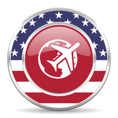 Obraz premium travel american icon, usa flag