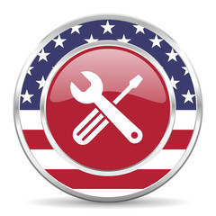 tools american icon, usa flag