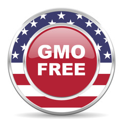 Fototapeta premium gmo free american icon, usa flag