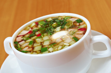 cold soup, okroshka