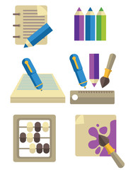 vector collection of education icons