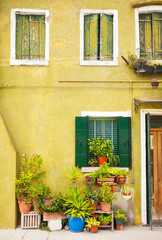 Fototapeta na wymiar Picturesque old charming street in Italy