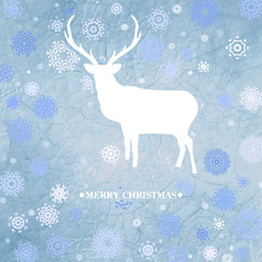 Christmas deer tempate card. EPS 8