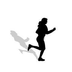 Vector silhouette of a woman.