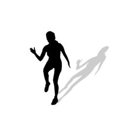 Vector silhouette of a woman.