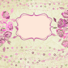 Vintage valentine flowers. EPS 8