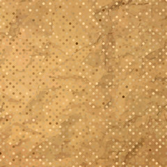 Aged and worn paper with polka dots. EPS 8